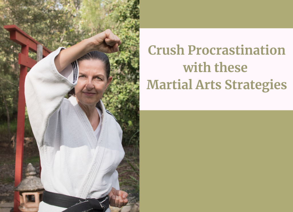 Fiona Spence Career and Life Coach Blog Post on 7 Martial Arts Strategies to help you Crush Chronic Procrastination
